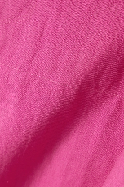 Shop Jacquemus Terra Layered Linen Maxi Skirt In Pink