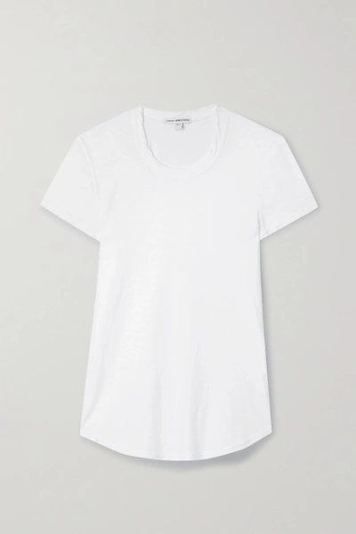 Shop James Perse Slub Cotton-jersey T-shirt In White
