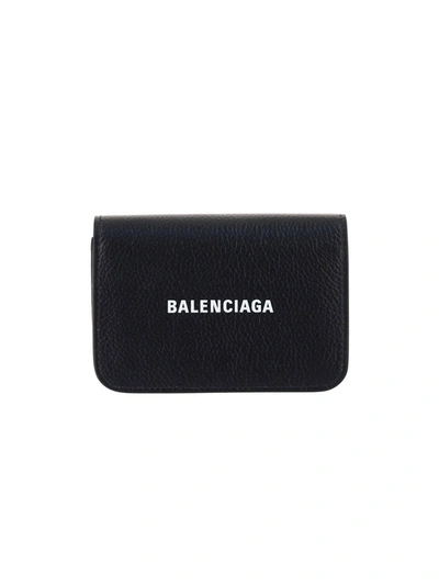 Shop Balenciaga Logo Printed Cardholder In Black