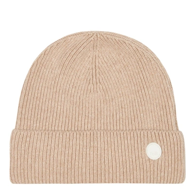 Shop Folk Beanie In Beige