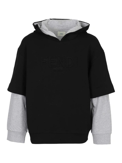 Shop Fendi Two-layered Sweatshirt In Black
