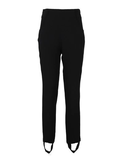 Shop Federica Tosi Ankle-strap Pants In Black