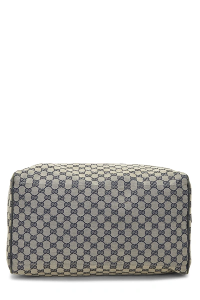 Pre-owned Gucci Navy Gg Canvas Carry On Duffle Large