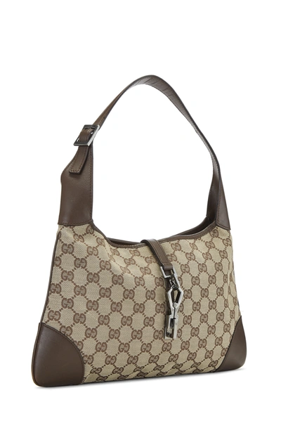 Pre-owned Gucci Original Gg Canvas Jackie Hobo Small