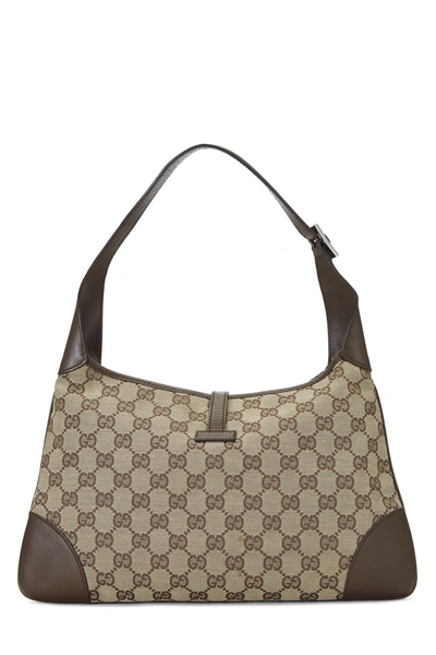 Pre-owned Gucci Original Gg Canvas Jackie Hobo Small