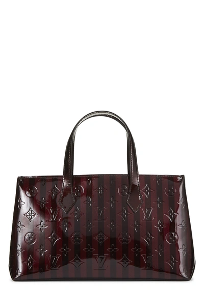 Louis Vuitton Amarante Monogram Vernis Rayures Wilshire PM