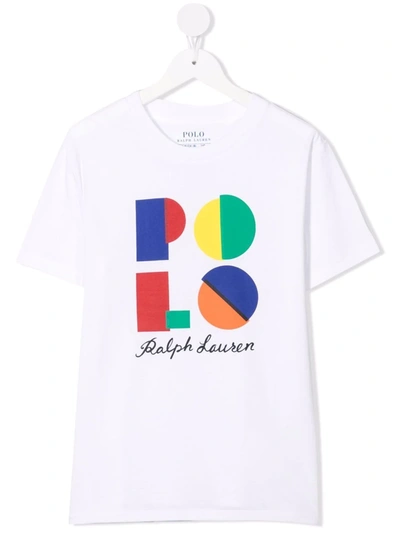 Shop Polo Ralph Lauren Short-sleeve Logo T-shirt In White