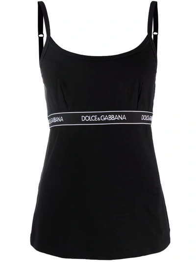 Shop Dolce & Gabbana Logo-underband Vest Top In Black