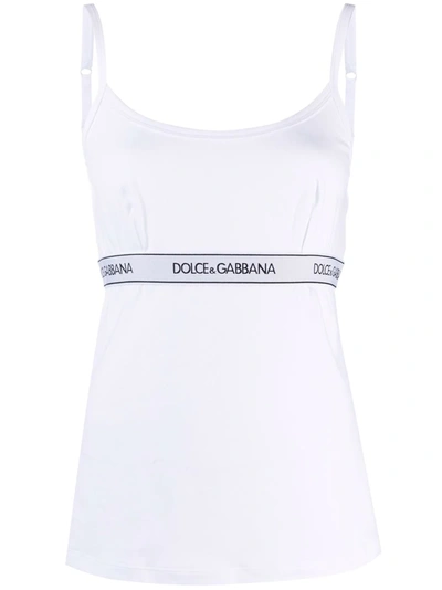 Shop Dolce & Gabbana Logo-underband Vest Top In White