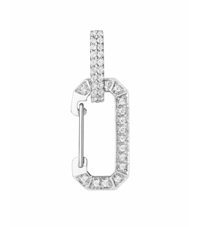 Shop Eéra Small White Gold Pave Chiara Earring In Whtgold
