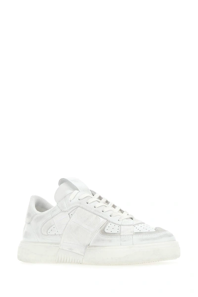 Shop Valentino White Leather Vl7n Sneakers  Nd  Garavani Uomo 44