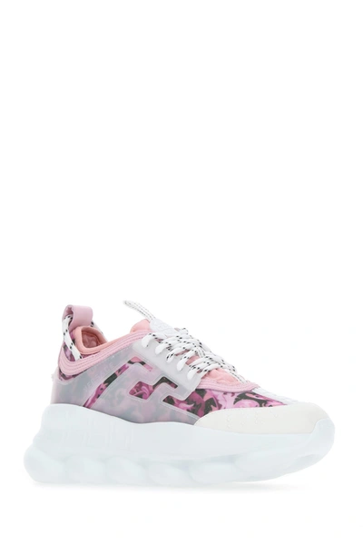 Shop Versace Multicolor Fabric And Leather Chain Reaction Sneakers  Nd  Donna 40