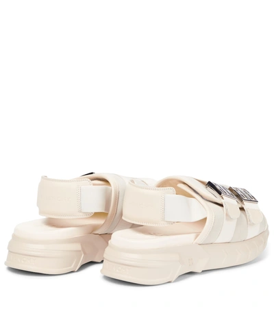 Shop Givenchy Marshmallow Suede And Leather Sandals In White