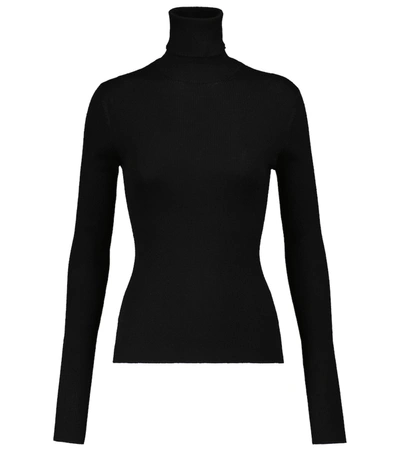 Shop Dolce & Gabbana Cashmere And Silk Turtleneck Sweater In Black