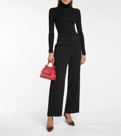 Shop Dolce & Gabbana Cashmere And Silk Turtleneck Sweater In Black