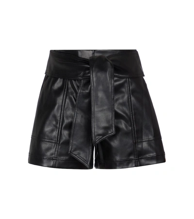 Shop Jonathan Simkhai Mari Faux Leather Shorts In Black