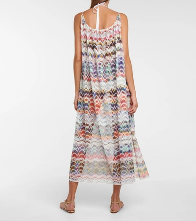 Shop Missoni Zigzag Knit Midi Dress In Multicoloured