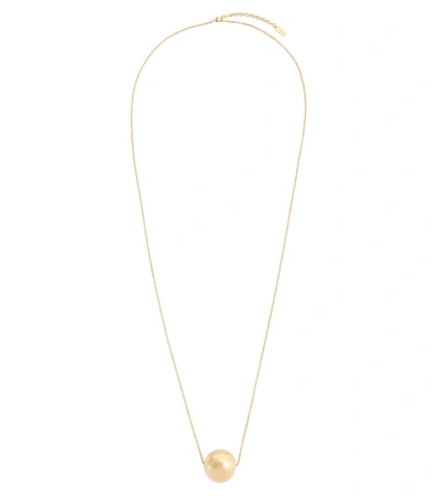 Shop Saint Laurent Charm Necklace In Gold