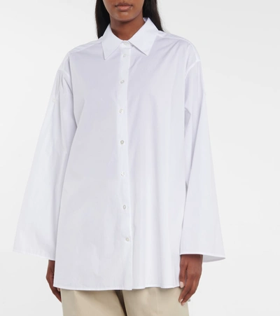 Shop The Row Elden Cotton Poplin Shirt In White