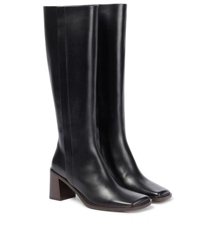 Shop The Row Patch Knee-high Leather Boots In Black