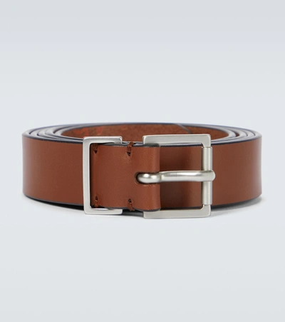 Shop Maison Margiela Leather Belt In Brown