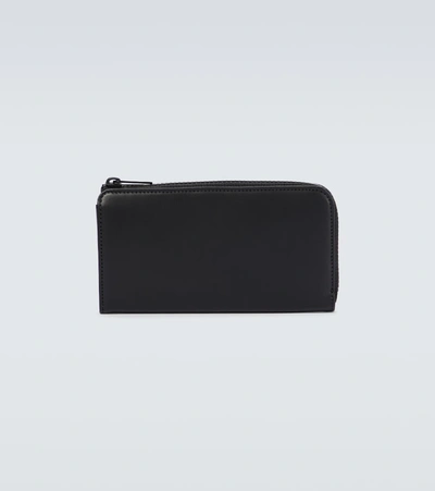 Shop Maison Margiela Long Zipped Leather Wallet In Black