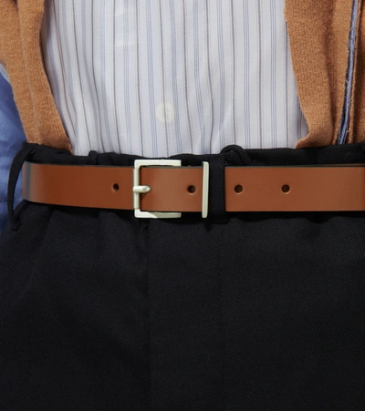 Shop Maison Margiela Leather Belt In Brown