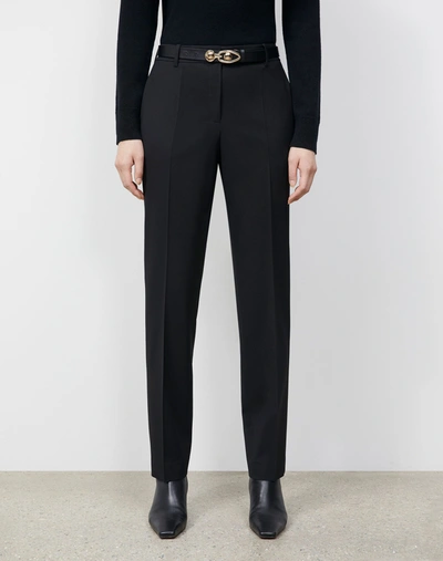Shop Lafayette 148 Stretch Wool Clinton Ankle Pant In Black