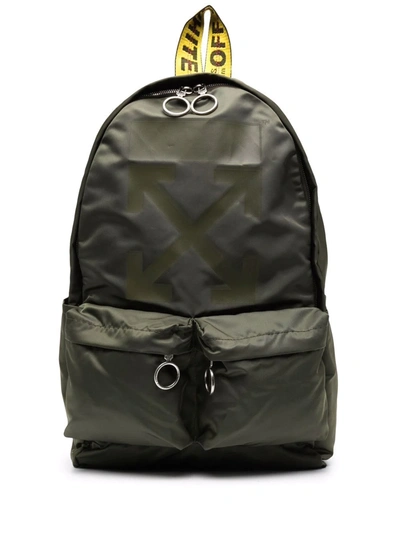 Shop Off-white Arrow-print Backpack In Grün