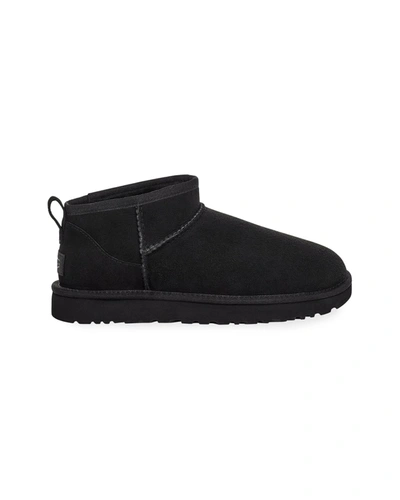 Ugg Round-headed Flat-bottomed Short Boots In Black