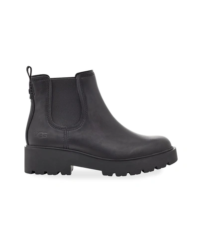 Shop Ugg Markstrum Waterproof Leather Chelsea Boots In Black Leather
