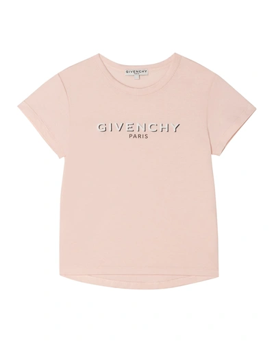 Shop Givenchy Girls' Shadow Logo Tee In 45s Lt Pink