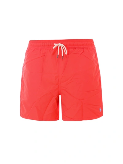 Shop Polo Ralph Lauren Hawaiian Swim Shorts In Red