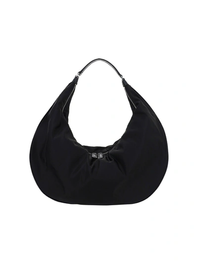 Shop Staud Sasha Logo Patch Shoulder Bag In Black