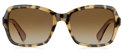Shop Kate Spade Annjanette/s La 00t4 Square Polarized Sunglasses In Brown