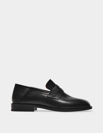 Shop Maison Margiela Mocassin Babouche Aus Schwarzem Leder In Black