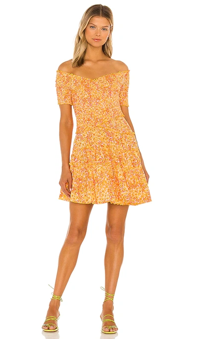 Shop Poupette St Barth Soledad Mini Dress In Yellow