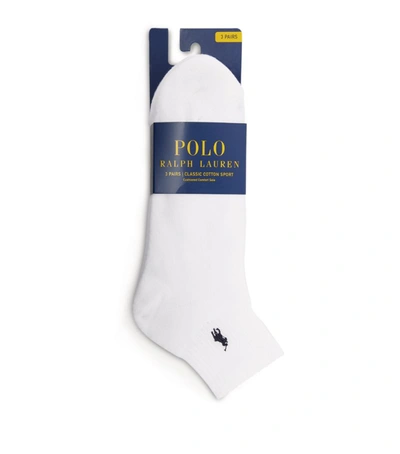 Shop Polo Ralph Lauren Sport Socks (pack Of 3) In White