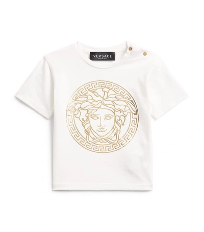 Shop Young Versace Versace Kids Medusa T-shirt (6-36 Months) In White