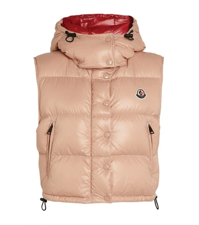 Shop Moncler Quilted Alpiste Gilet In Nude