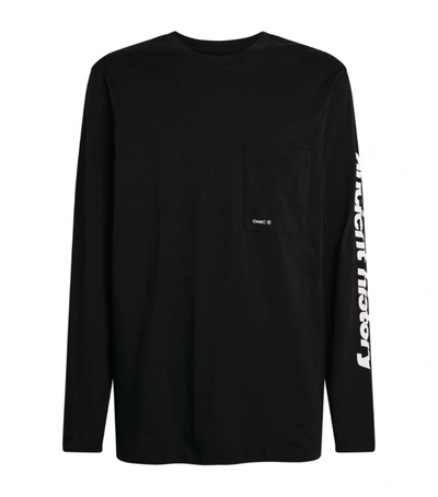 Shop Oamc Logo Long-sleeved T-shirt In Black