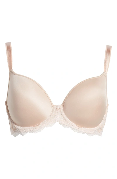 Shop Wacoal Lace Affair Underwire Contour Bra In Rose/angelwing