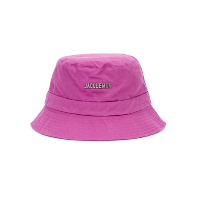 Shop Jacquemus Le Bob Gadjo Pink Cotton Bucket Hat In Purple