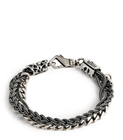 Shop Emanuele Bicocchi Sterling Silver Multi-chain Bracelet