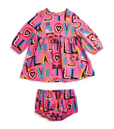 Shop Stella Mccartney Kids Stella Loves Dress And Bloomers Set (3-24 Months) In Pink
