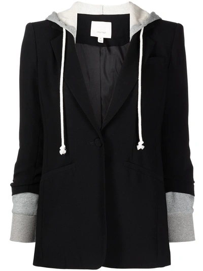 Shop Cinq À Sept Single-breasted Drawstring Blazer In Black