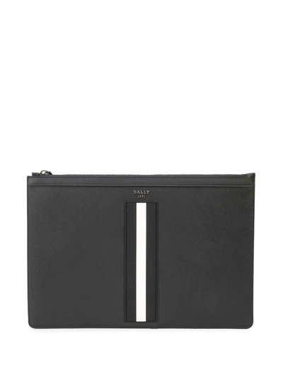 Shop Bally Bollis Large Leather Pouch In Schwarz