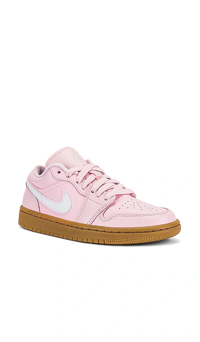 Shop Jordan Air  1 Low Sneaker In Arctic Pink  White Gum  & Light Brown
