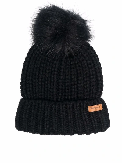 Barbour Saltburn Chunky-knit Beanie In Schwarz