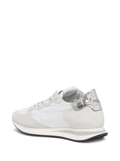 Shop Philippe Model Trpx L Sneakers In Leather In White